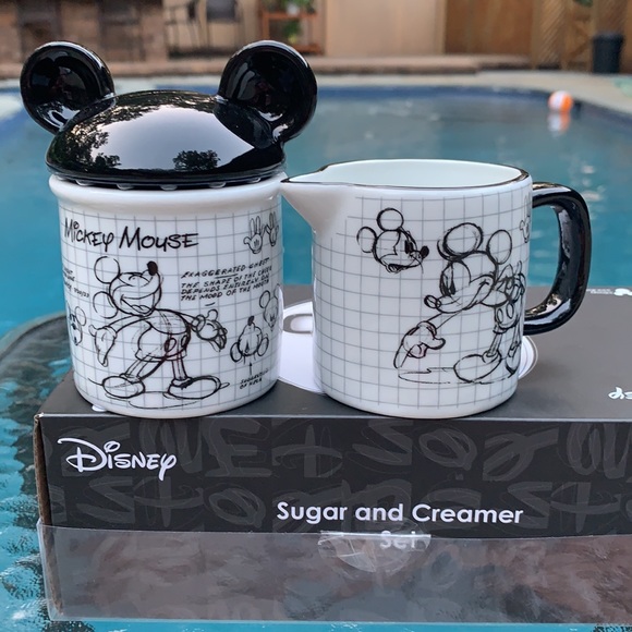 New Disney sketchbook Mickey Sugar & Creamer - Picture 1 of 7